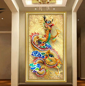 Diy 5d Sale Diamond Embroidery Diamond Mosaic Full Descents of the Dragon - coolelectronicstore.com
