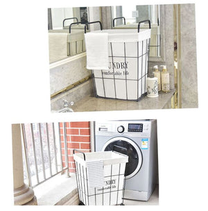 Iron Retro Laundry Hamper Storage Bin Dirty Clothes Basket Laundry Basket New - coolelectronicstore.com