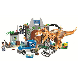2 Pcs Jurassic World Park Pteranodon Escape T. Rex Breakout Building Blocks Sets - coolelectronicstore.com