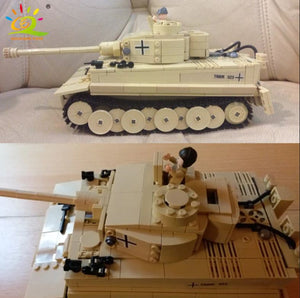 Huiqibao 995pcs Military German King Tiger Tank Building Blocks Compatible Army - coolelectronicstore.com