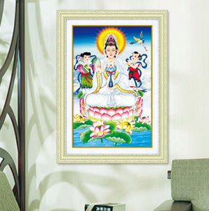 Meian Special Shaped Diamond Embroidery Bodhisattva 5D Diamond Painting Cross - coolelectronicstore.com