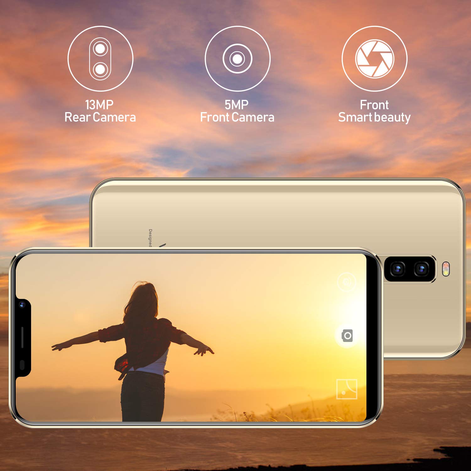 4G LTE TEENO VMobile S9 Mobile Phone Android 8.1 5.84 Full Screen
