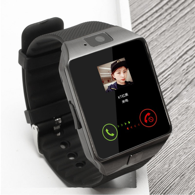 Bluetooth Smart Watch Dz09 Smartwatch GSM Sim Card with Camera for Android iOS Black