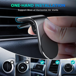 GETIHU Metal Magnetic Car Phone Holder Mini Air Vent Clip Mount Magnet Mobile Stand For iPhone  XS Max Xiaomi Smartphones in Car - coolelectronicstore.com