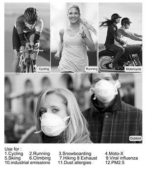 WEST BIKING N95 Dust-proof Cycling Mask With Filter Activated Carbon Bike Face Mask Outdoor Coronavirus Mask Bicycle Face Shield - coolelectronicstore.com