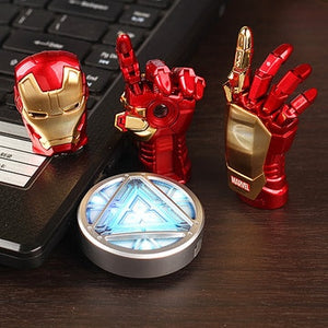 NEW Avengers Iron Man Hand LED Flash Drive 64GB USB 2.0 Memory Stick Flash Card 128GB 1TB 2TB Pendrive 512 GB Pen Drive Gift Key - coolelectronicstore.com