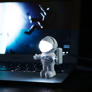 White Flexible Spaceman Astronaut USB Tube LED Night Light - coolelectronicstore.com