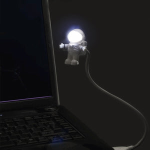 White Flexible Spaceman Astronaut USB Tube LED Night Light - coolelectronicstore.com