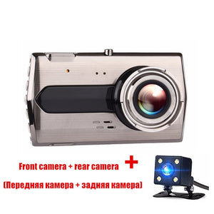 Dash Cam Dual Lens Car DVR Vehicle Camera Full HD 1080P 4" IPS Front+Rear Night Vision Video Recorder G-sensor Parking Monitor - coolelectronicstore.com