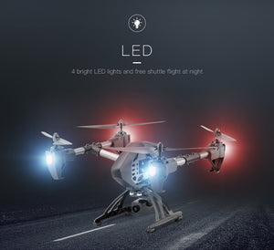 Selfie Drone With Camera HD 2MP Long Flying 2.4G WiFi FPV Remote Control Quadcopter Aircraft 6-Axis Drone RC Helicopter - coolelectronicstore.com