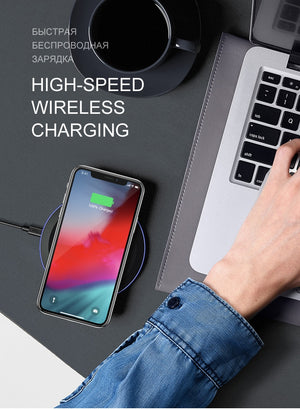ESVNE 5W Qi Wireless Charger for iPhone X Xs MAX XR 8 plus Fast Charging for Samsung S8 S9 Plus Note 9 8 USB Phone Charger Pad - coolelectronicstore.com