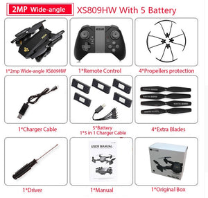Visuo XS809W XS809HW Quadcopter Mini Foldable - coolelectronicstore.com
