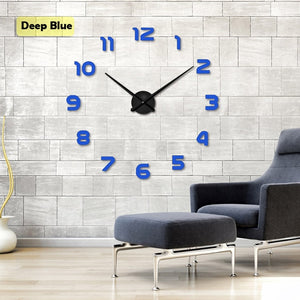 New Clock Watch Wall Clocks Horloge 3d Diy Acrylic Mirror Stickers Home Decoration Living Room Quartz Needle - coolelectronicstore.com