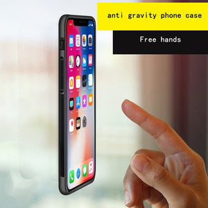 Anti Gravity Phone Bag Case For iPhone X 8 7 6S Plus Antigravity TPU Frame Magical Nano Suction Cover Adsorbed Car Case - coolelectronicstore.com