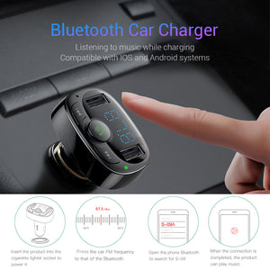 ROCK 5V 3.4A Metal Dual USB Car Charger Digital Display For iPhone  Car Kit LCD MP3 Player Dual USB Car Phone Charger - coolelectronicstore.com