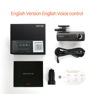 Xiaomi 70mai Car DVR English Voice Control Cam 1080HD Night Vision Dash Cam Wifi 70 mai Car Camera Auto Recorder G-sensor - coolelectronicstore.com