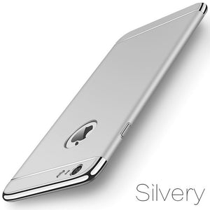 Luxury Gold Hard Case for iPhone 7 6 6s 5 5s SE X Back Cover Xs Max XR Removable 3 in 1 Fundas Case for iPhone 8 7 6 6s Plus Bag - coolelectronicstore.com