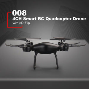 HOT 008 Smart 4CH RC Dron Aircraft UAV with Altitude Hold One Key Take-off Headless Mode 3D Flips Quadcopter for Children Gift - coolelectronicstore.com