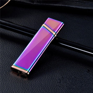 Usb charge electronic lighter windproof thin electric heating wire colorful cigarette lighter - coolelectronicstore.com