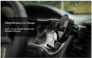 Xiaomi 70mai Qi Wireless Car Charger 10W Car Bracket Intelligent Sensor Fast 70 mai Wirless Charger Phone Holder for Car Auto - coolelectronicstore.com