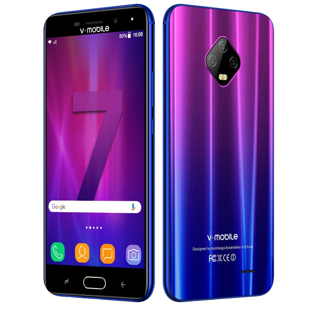 TEENO Vmobile J7 Mobile Phone Android 7.0 5.5 HD Screen 3GB+32GB supe 