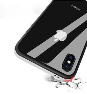 Luxury Nano Glass Phone Case For iPhone XR XS Max XS Metal Frame Back Cover For iPhone X 6 6s 7 8 Plus - coolelectronicstore.com