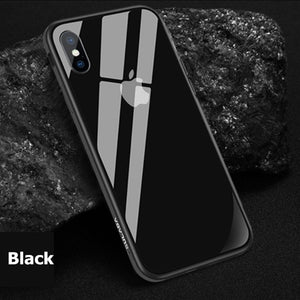 Luxury Nano Glass Phone Case For iPhone XR XS Max XS Metal Frame Back Cover For iPhone X 6 6s 7 8 Plus - coolelectronicstore.com
