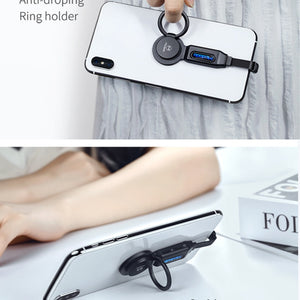 MCDODO 4in1 LED Light Audio Adapter Finger Ring Holder Earphone OTG Converter Mobile Phone Cable Charge For iPhone XS MAX 7 Plus - coolelectronicstore.com