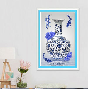 Meian Special Shaped Diamond Embroidery Porcelain Diamond Painting Cross 3d New - coolelectronicstore.com