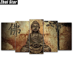 Zhui Star 5d Diy Full Square Diamond Painting "Buddha" Multi-Picture Combination - coolelectronicstore.com