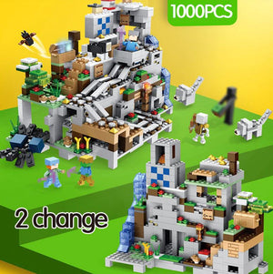 New My World Model Building Blocks Compatible Legoinglys Minecraft the Mountain - coolelectronicstore.com