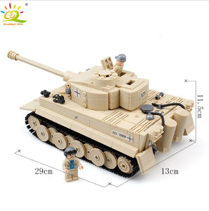 Huiqibao 995pcs Military German King Tiger Tank Building Blocks Compatible Army - coolelectronicstore.com